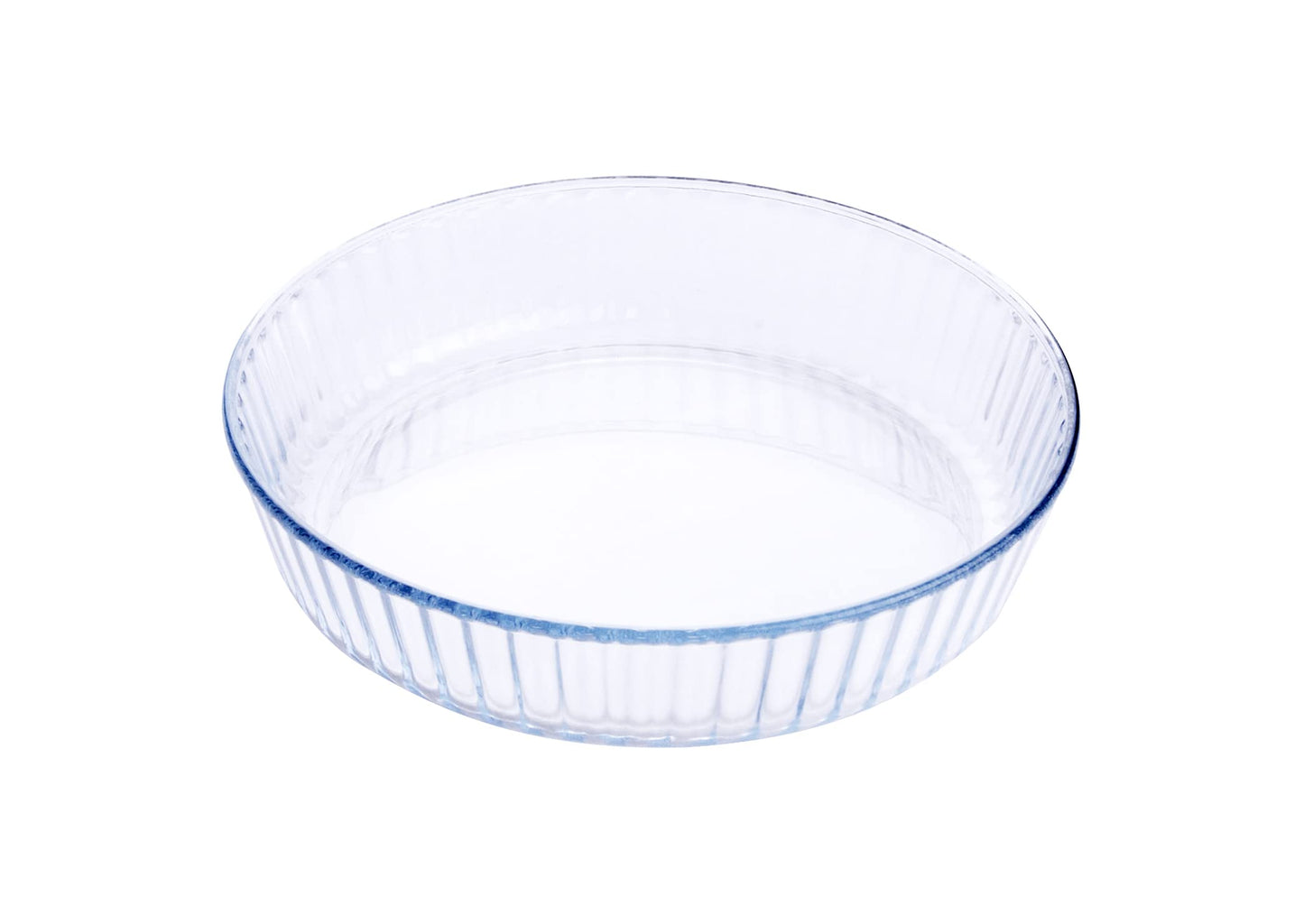 HUSANMP Clear Round Tempered Glass Baking Dish, Glass Bakeware Casserole Dish for Oven and Dishwasher Safe.