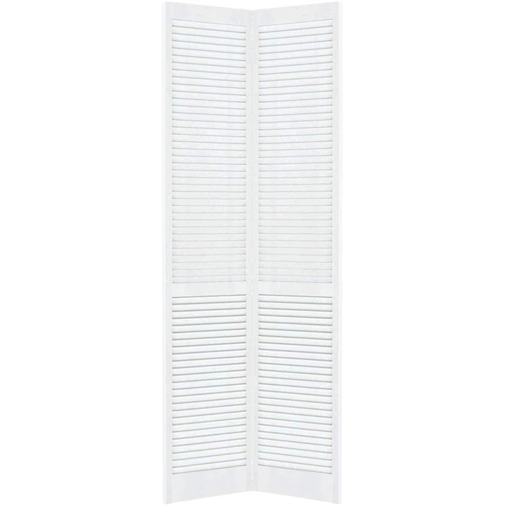 Kimberly Bay Closet Door, Bi-fold, Traditional Louver-Louver White (80x36)