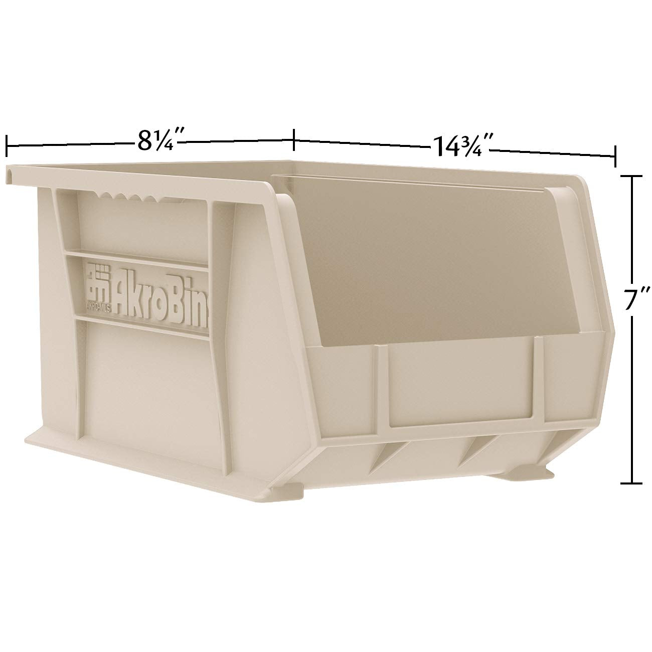 Akro-Mils 30240 AkroBins Plastic Storage Bins, Space-Saving Stackable Bins for Garage, Pantry, Craft Organization, 15 x 8 x 7 inches, Blue, 12-Pack
