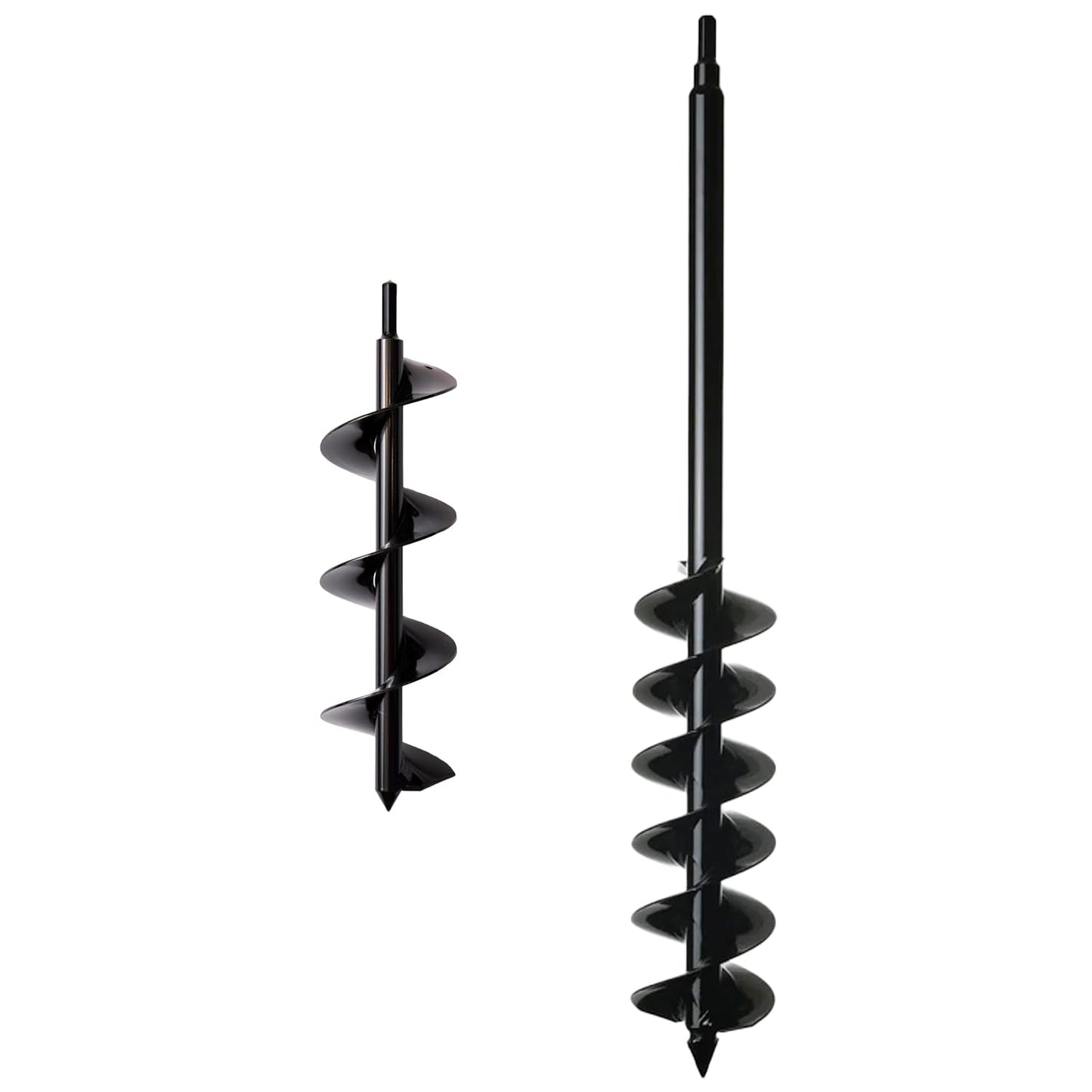 Power Planter DIY Guru Garden Auger- 3"x12" - 3/8" Non-Slip Hex Drive, and Large Bulb Auger- 4"x28" Drill Bit Hole Digger for Post Hole Diggers, Digging Holes- Bulb Planter - 1"/2" Non-Slip Hex Drive