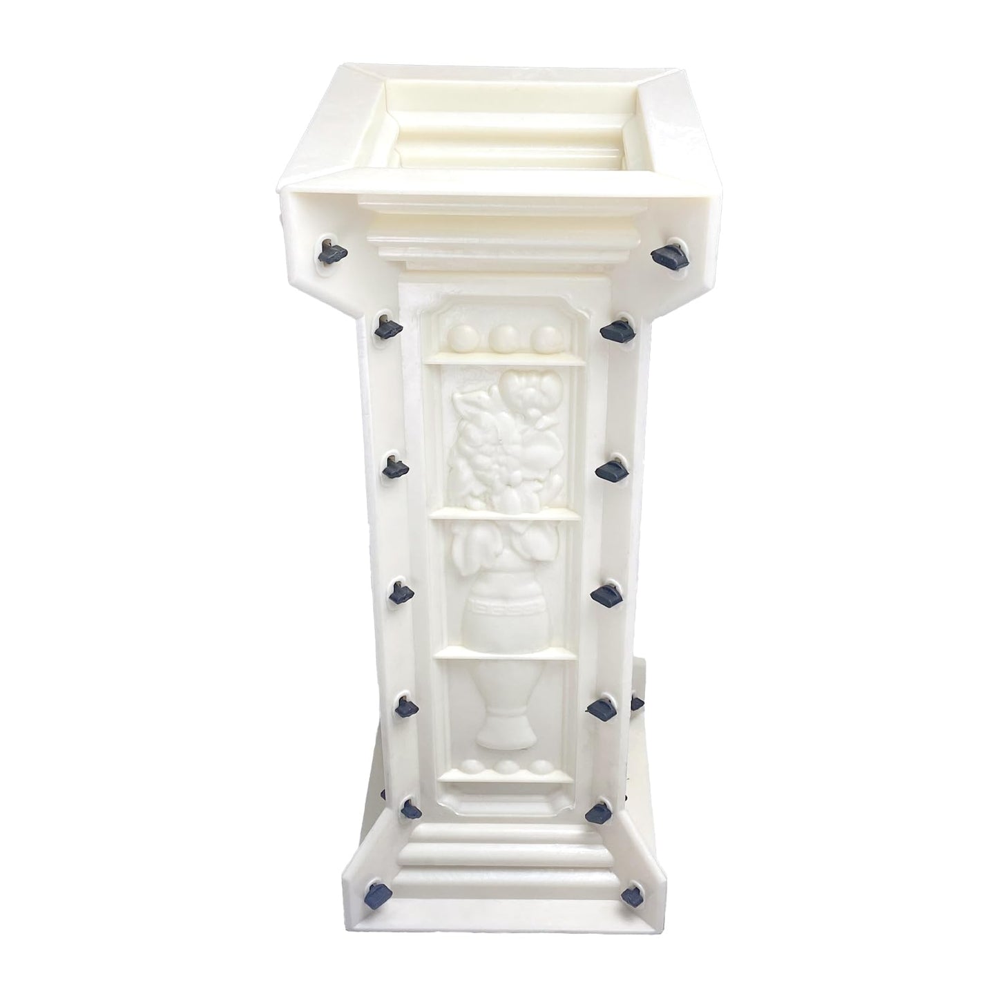 DIYUNIMOULD Concrete Balcony Mold, 26.78 Inches Balcony Spacing Column Mold for Garden Park Balcony Decoration (Chrysanthemum), White
