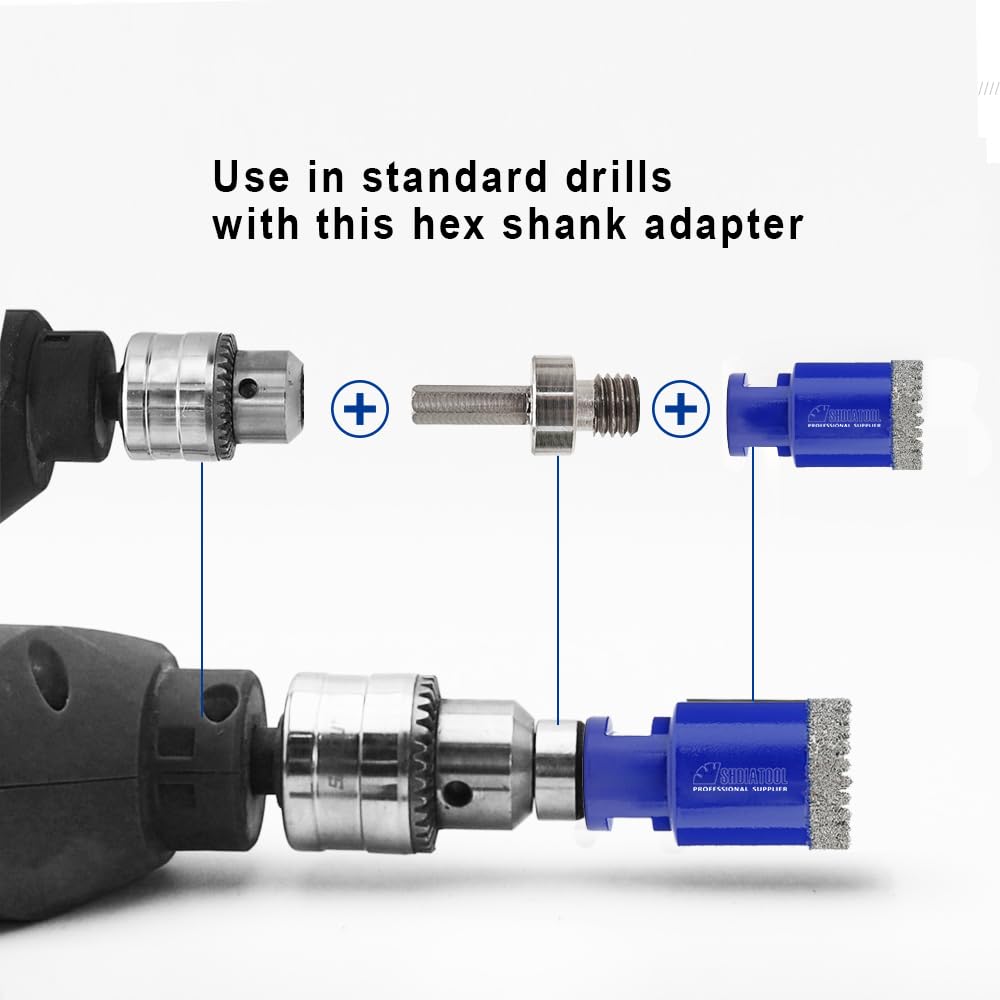 SHDIATOOL Diamond Core Drill Bits 6 Inch for Porcelain Ceramic Tile Marble Brick Vacuum Brazed Hole Saw