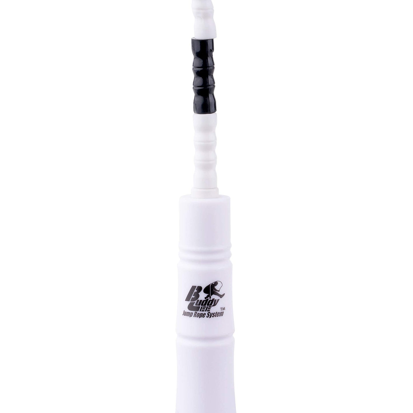 Buddy Lee Beaded Speed Jump Rope – Black/White, Bamboo Shaped Handles | Soft TPU Beads, High Density Nylon Rope | Perfect For Schools, Gym & Outdoor Jumping | Great for Rope Releases | Adults