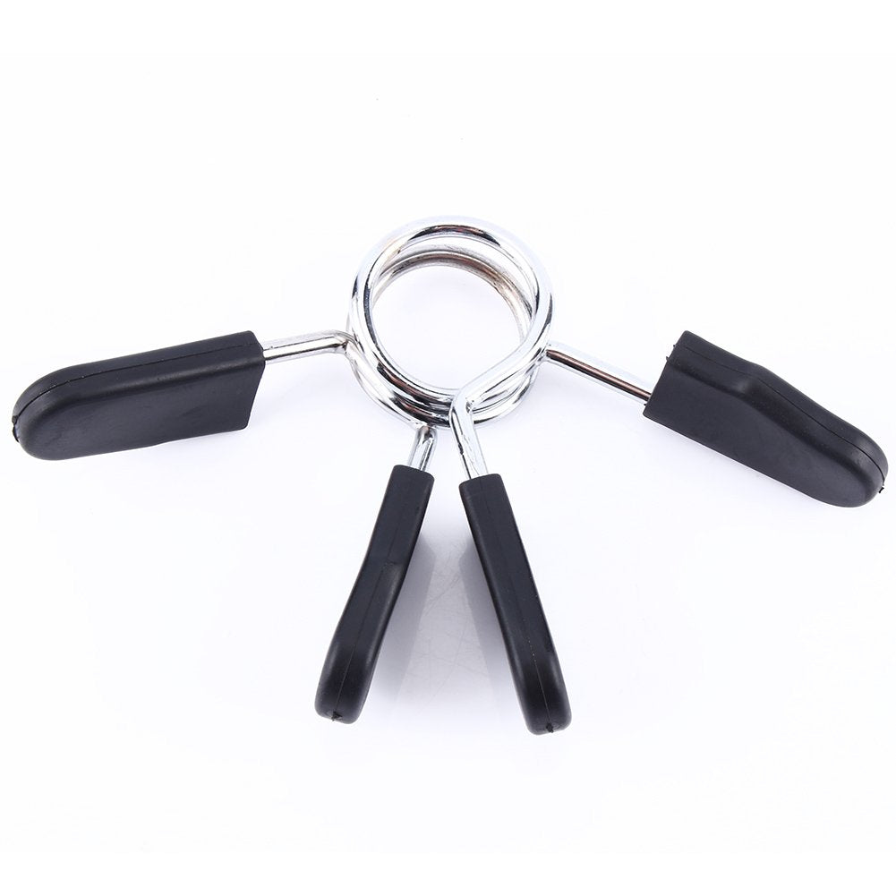 Barbell Collars, Secure Spring Lock Mechanism, Weight Clamps 1 Inch Barbell Compatible for Gym Powerlifting Weightlifting Home Workout Fitness Enthusiasts
