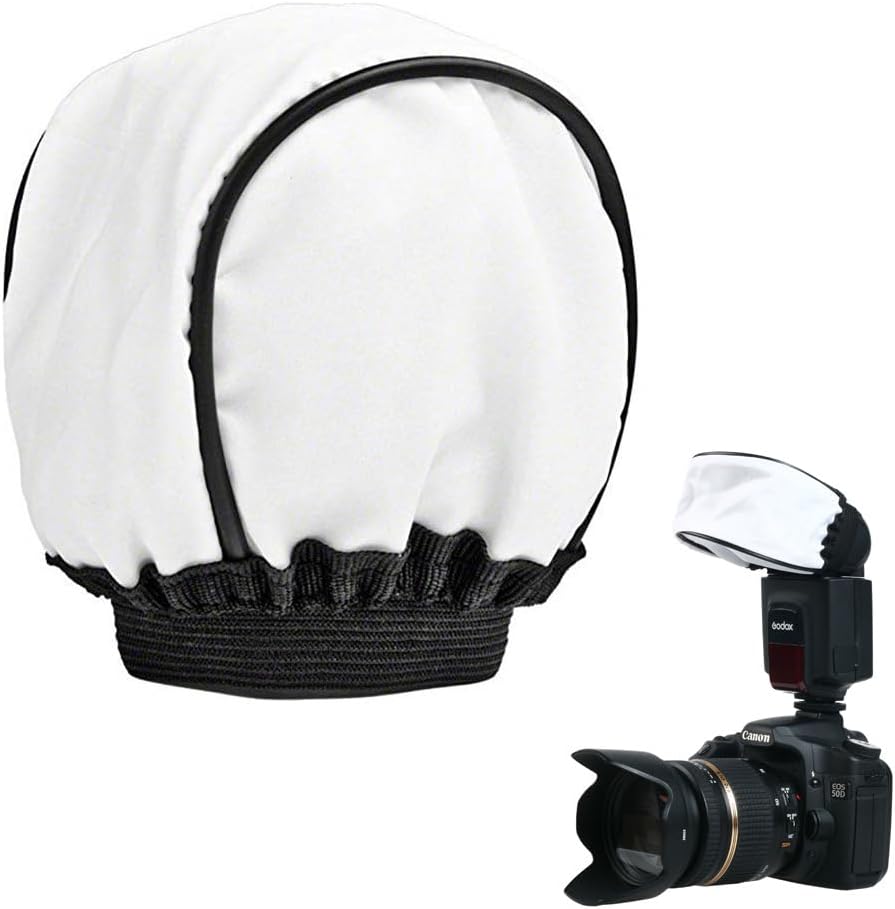 ThtRht 2 Pack Universal Flash Diffuser Mini Fabric Soft Light Flashes Bounce Cap Cover Attachment for Camera Flash