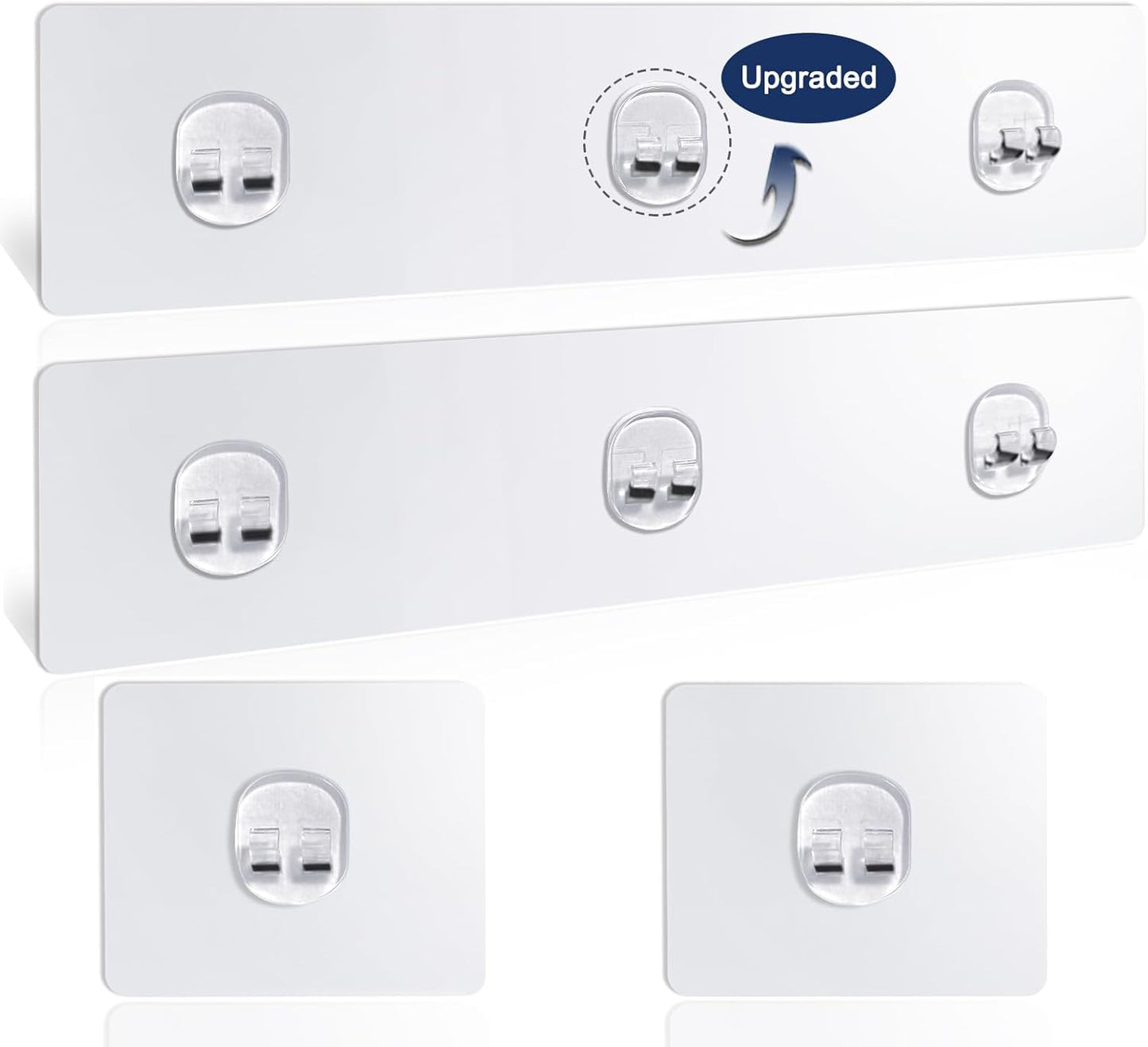 Skiennix Shower Caddy Adhesive Replacement - 4 Pack Strong Hooks for No-Drill Bathroom Storage