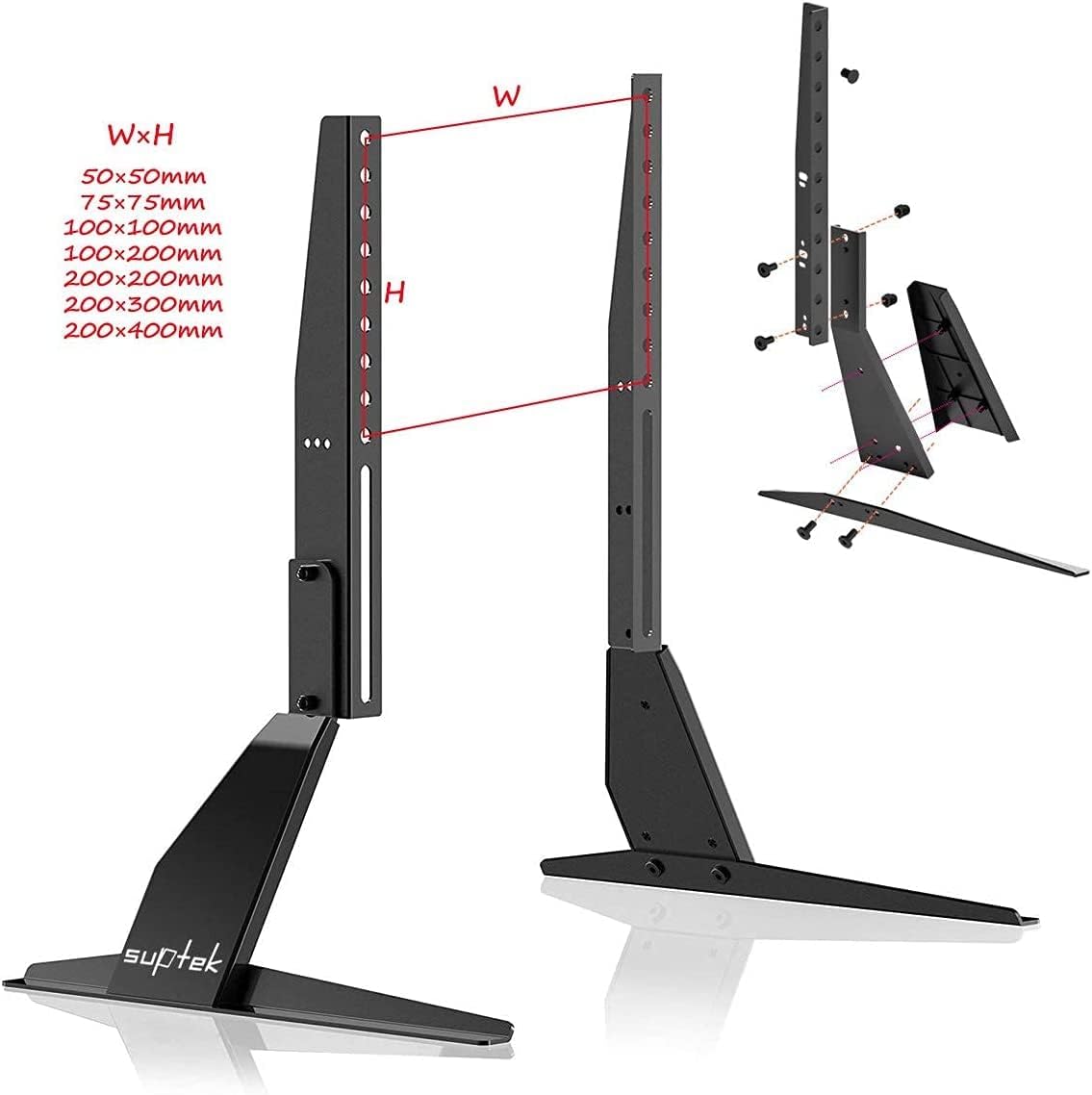 suptek 23 42 inch 400x200mm 88lbs ML1732 Universal TV Stand Legs TV Feet for to LCD LED OLED Plasma TVs, Table Top