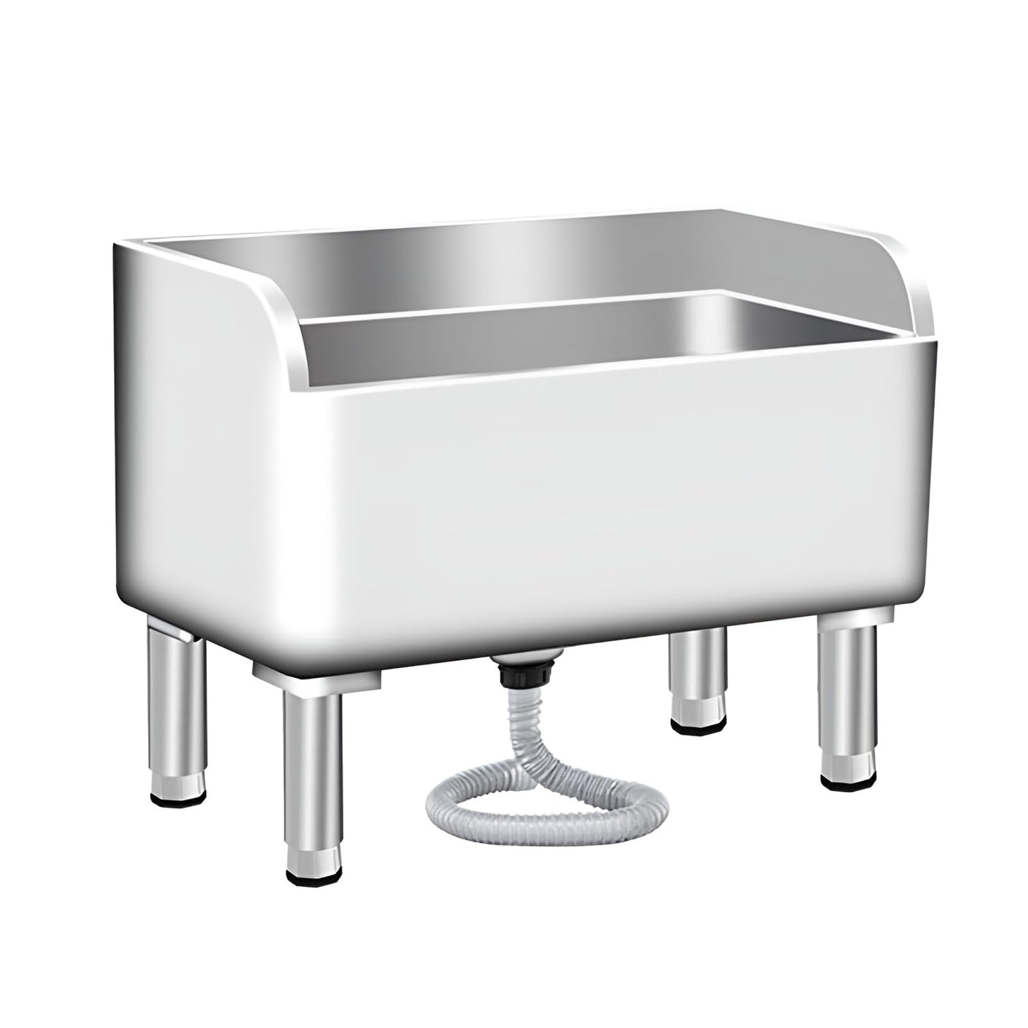 CYGJYZOD Floor Mop Sink With Drainage/Strainer,stainless steel utility sink,304 Stainless Steel,for Laundry Room,Kitchen, Restaurant, Garages,(S-17.7"L x 16.1"W x 21.6"H)