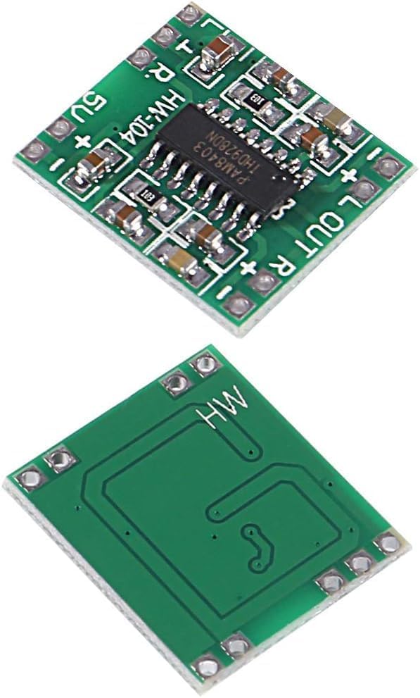 ALMOCN 2PCS PAM8403 3W 2.5-5V 2PCS 3W 8Ohm Mini Digital Power Amplifier Module Input USB Power Supply + Audio Stereo