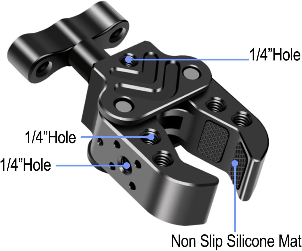 Anntery Arms-A030 Camera Super Clamp Mount Standard Metal Stud for Photography Studio Video Lighting Camera Crab Plier