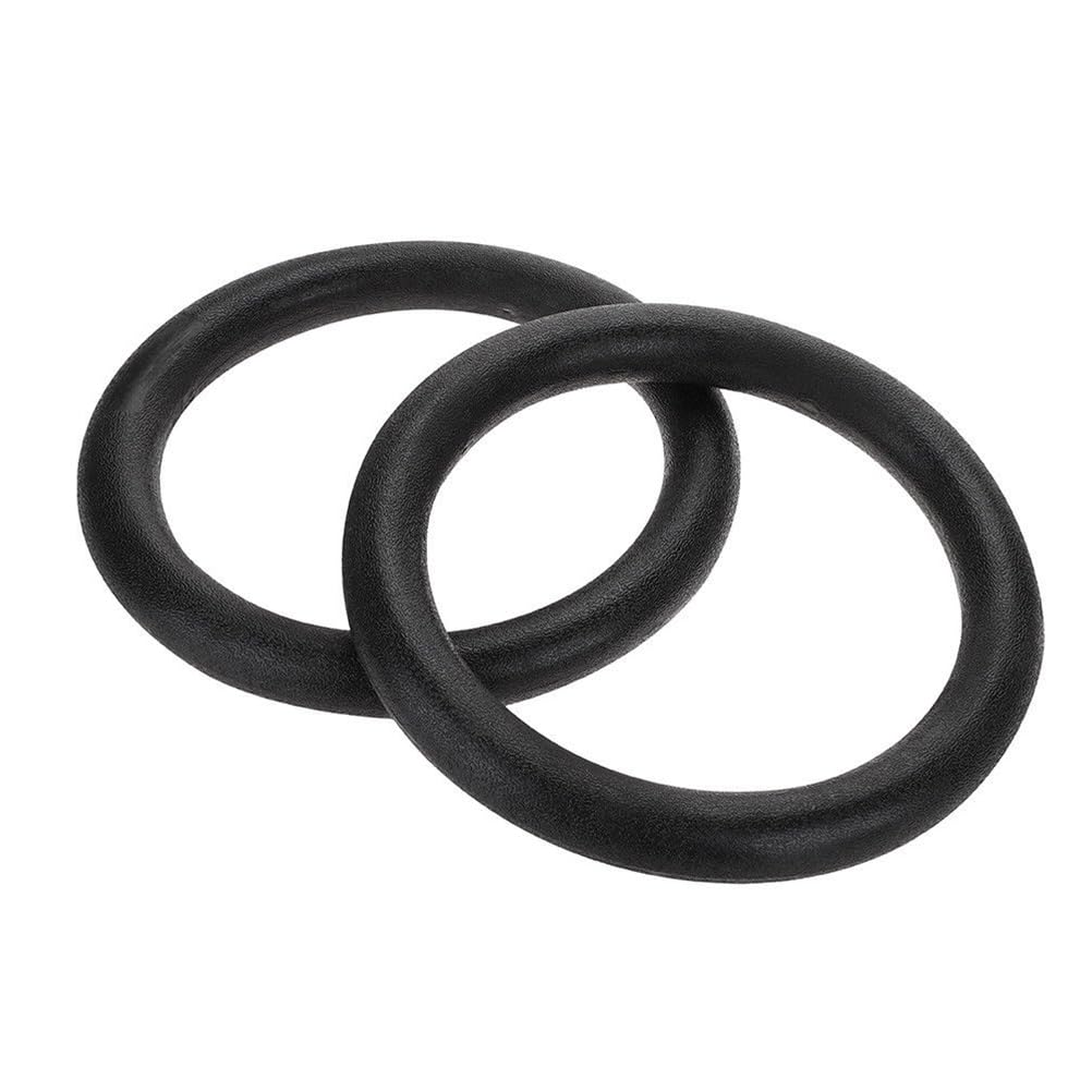 CLISPEED D Ring 2pcs Workout Ring Muscular Cross-Training Strength Bodybuilding Plastic Training Replacement Rings Gymnastic Bodyweight Black for Workouts Cross Gym Fitness