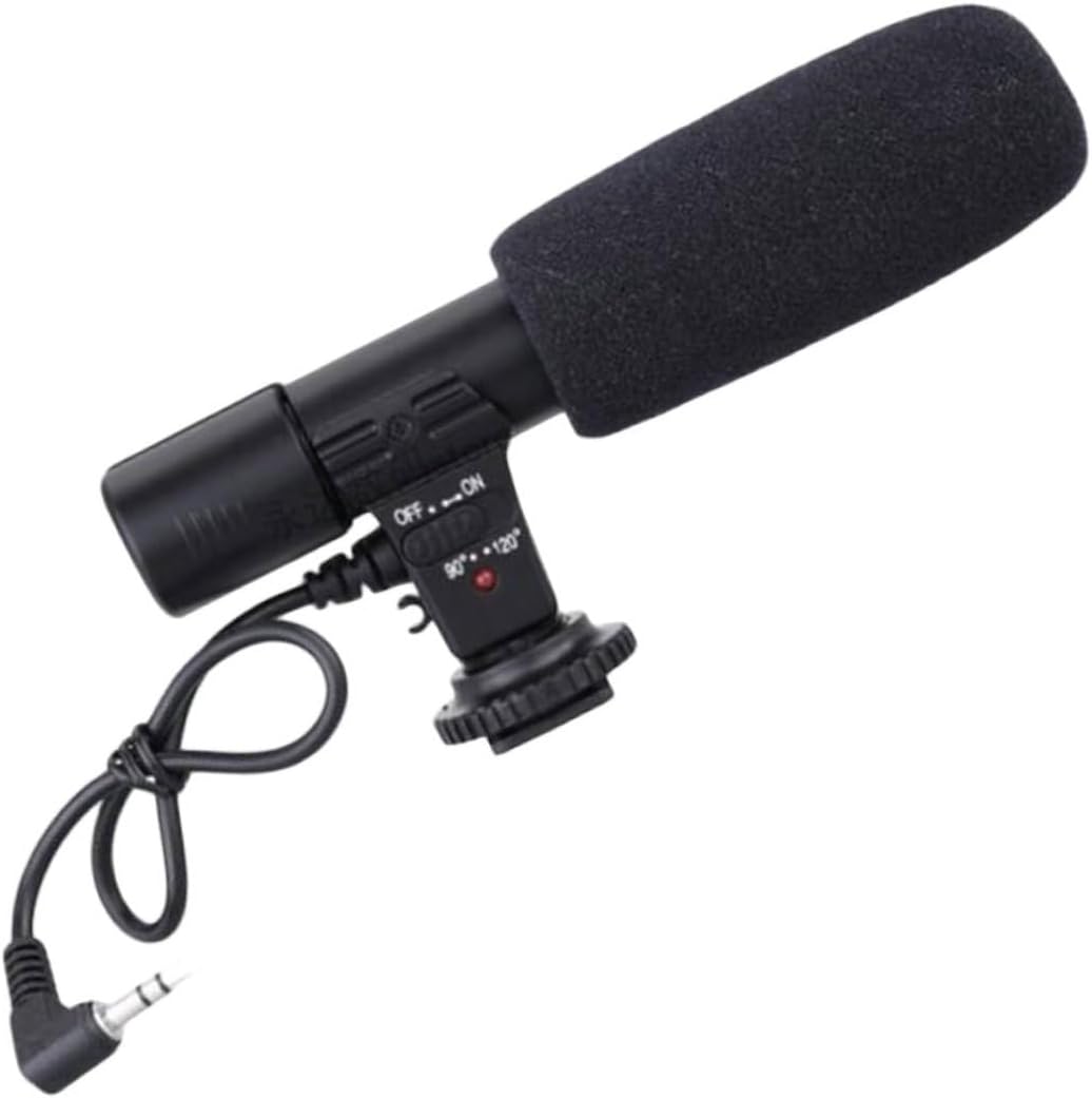 KONTONTY 1pc Interview Microphone for Camera Camcorder and Phone Lightweight Design Compatible Devices for Vloggers