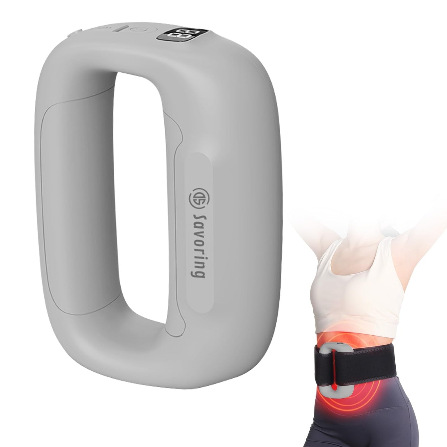 Multifunctional Full-Body Fascia Ring Massager, 3 Modes & 6 Intensities, Deep Tissue Vibration, Hands-Free Electric Massage Ring for Muscle Recovery & Relaxation, Gift for Athletes & Office Workers