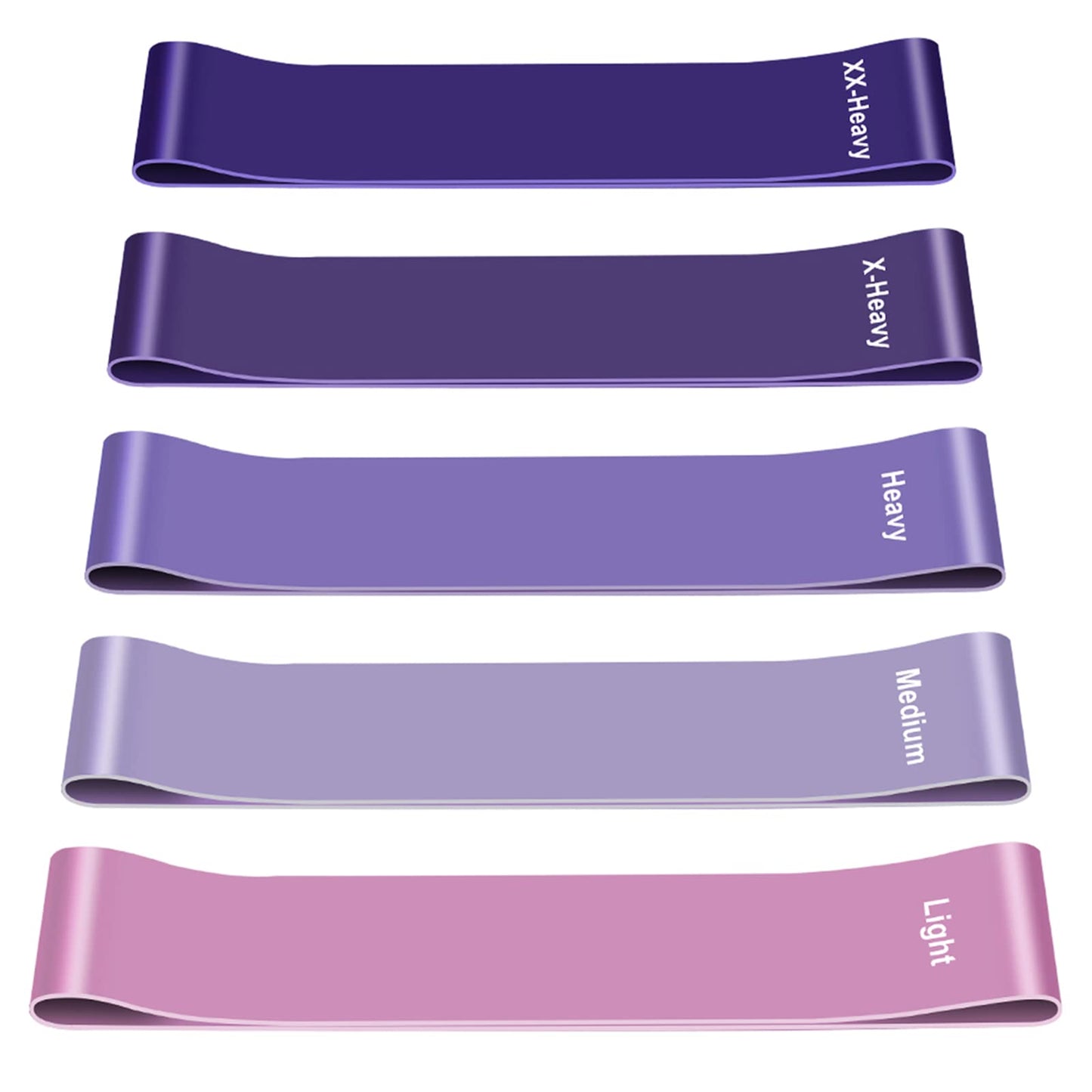 Resistance Bands, 5 Pcs Exercise Bands for Legs Glutes Arms, Skin-Friendly Resistance Fitness Exercise Loop Bands for Gym Home Yoga Pilates with Carry Bag and Instruction Guide