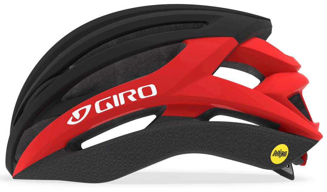 Giro Syntax MIPS Adult Road Cycling Helmet - Matte Black/Bright Red, Large (59-63 cm)