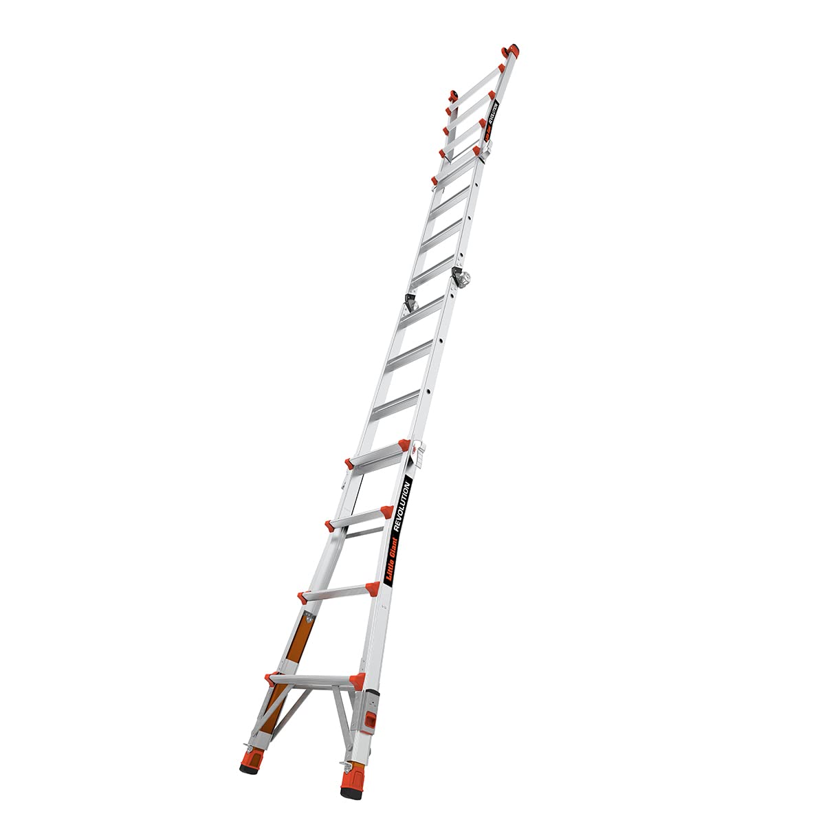 Revolution 2.0, Model 17 - ANSI Type IA - 300 lb Rated, Aluminum Articulated Extendable Ladder with TIP & Glide Wheels and Ratchet Levelers