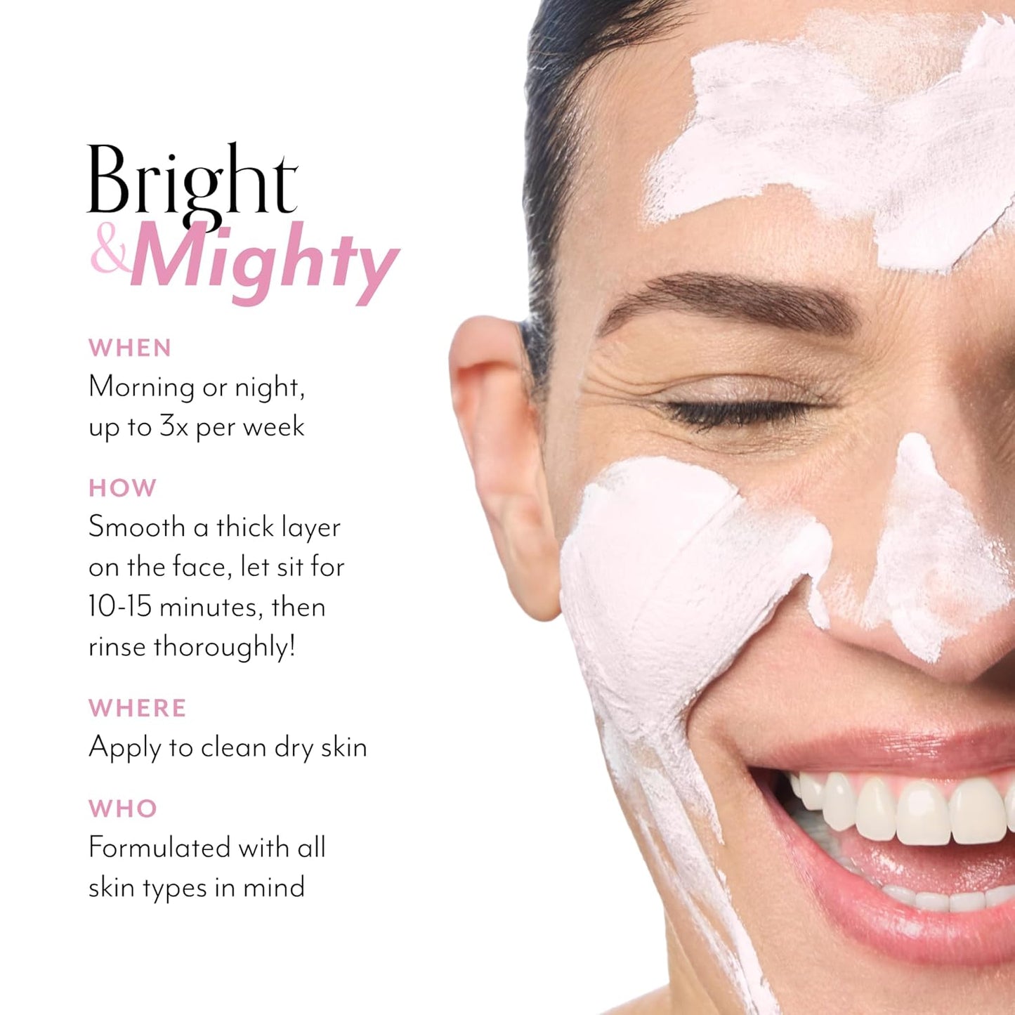 Bliss Mighty Marshmallow + Vitamin C Whipped Face Mask for Brightening & Hydrating Skin, Marshmallow Root Extract, Vegan Cruelty-Free Facial Treatment, 1.7 Oz