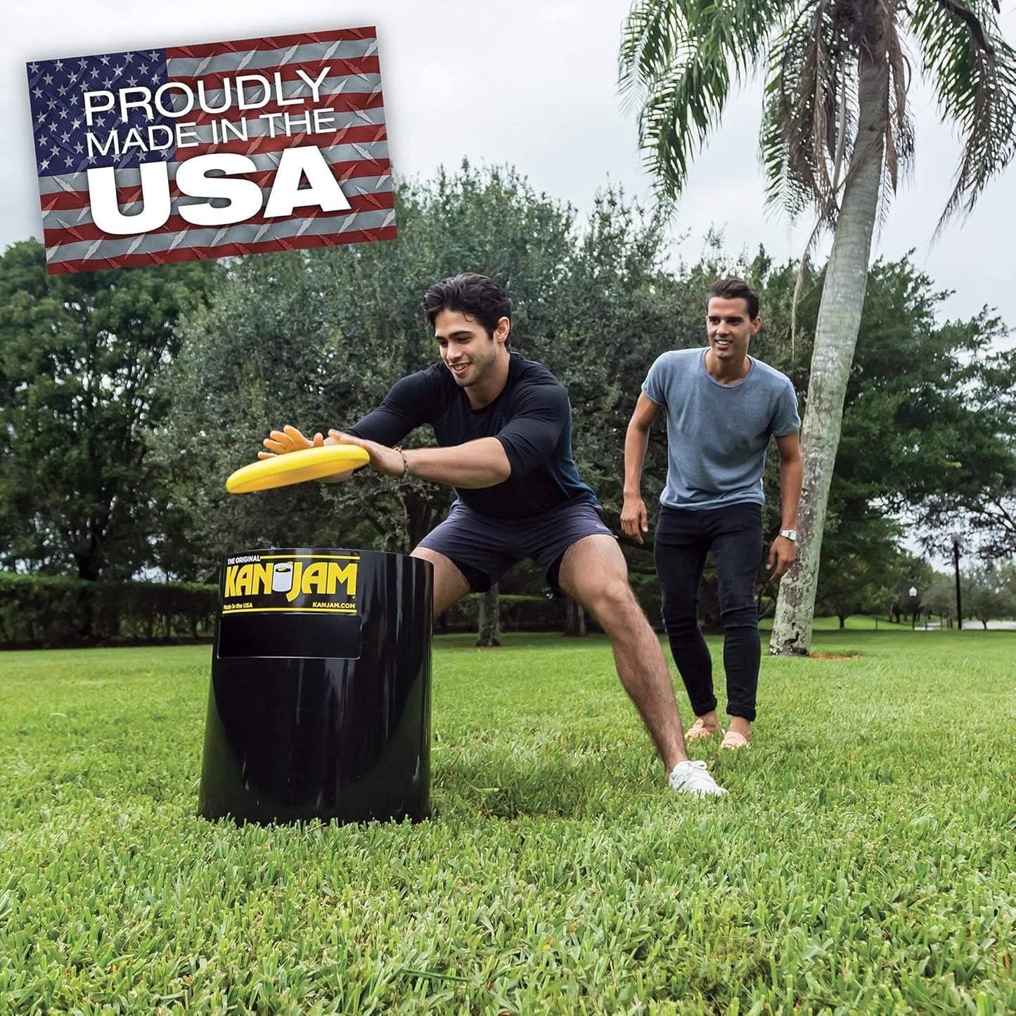 Kan Jam Original Disc Toss Game Set – Portable Outdoor Frisbee Team Game for Backyard, Beach & Tailgates – Includes 2 Goals and Official Flying Disc