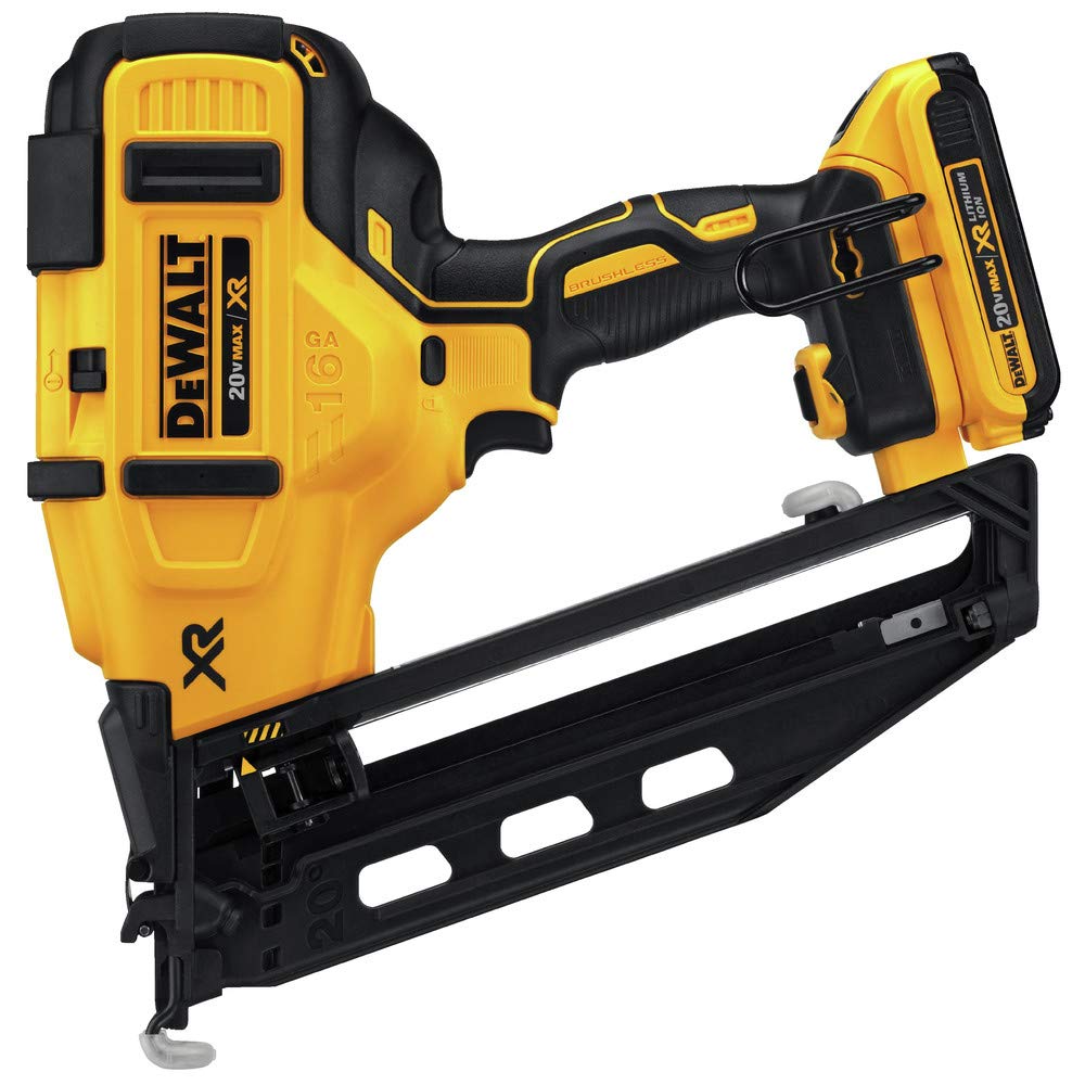DEWALT 20V MAX* XR Finish Nailer, Angled, 16GA (DCN660D1)