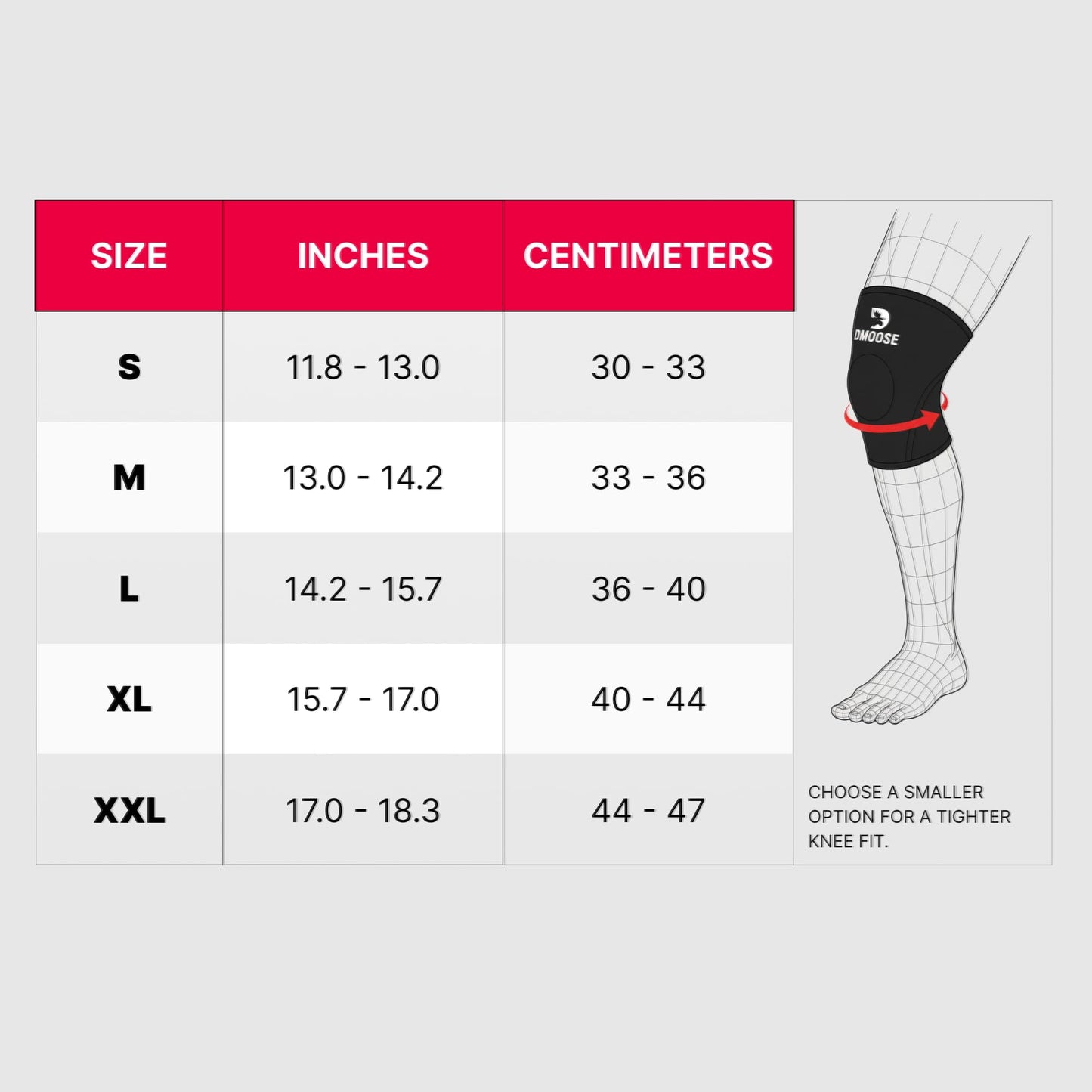DMoose Fitness Knee Sleeves for Weightlifting (Pair) 78” Knee Wraps for Joint Support, Squats & Powerlifting - Gym Brace Straps for Joint Stability & Pain Relief, USPA & IPL Approved for Men and Women