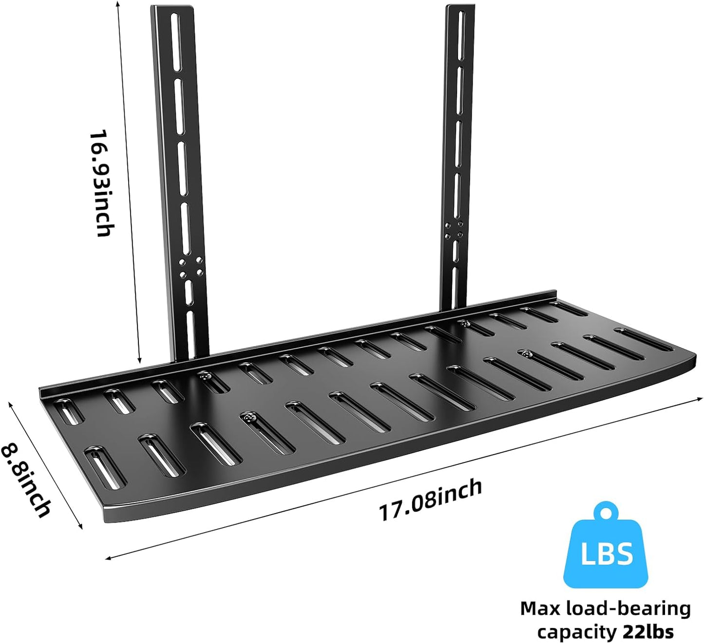 CABTE 22 lbs, Soundbar Mount with Adjustable Height, Sound bar Mount up to Soundbar Mount Under TV or Above TV