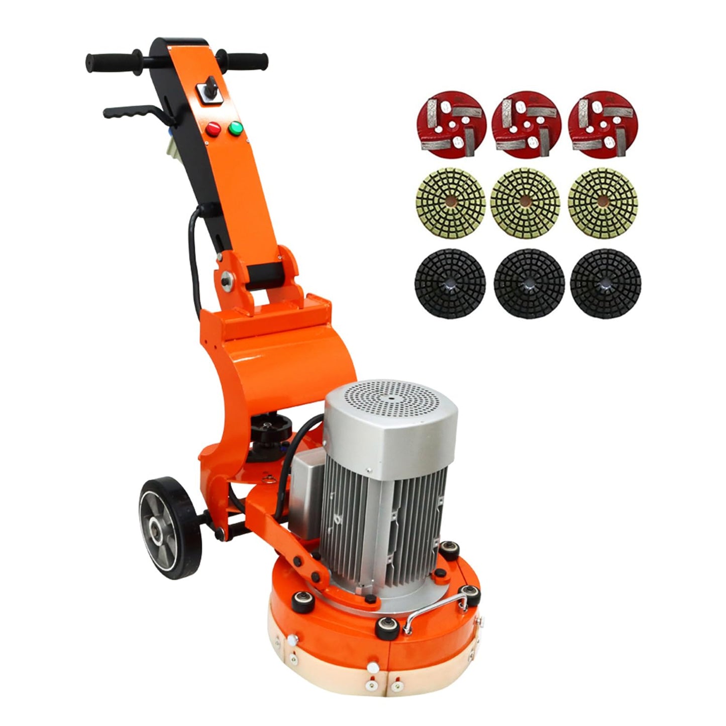 INTBUYING Concrete Floor Grinder Machine Hand-push Concrete Cement Ground Grinder Epoxy Terrazzo Marble Paint Removal Foldable Design Floor Grinder Grinding Machine 220v