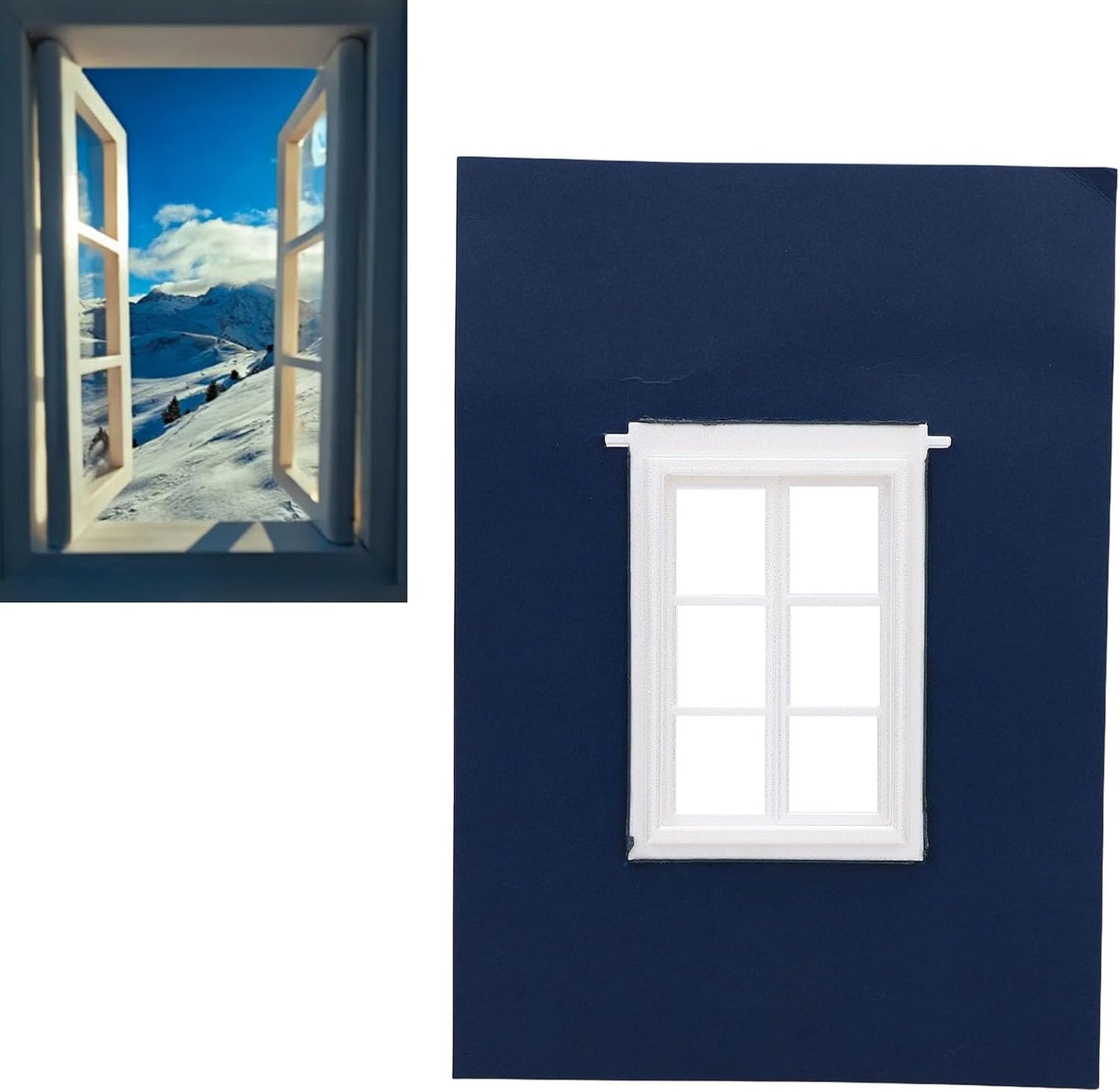 Aqur2020 20x15cm 14x11cm Window View Photography Prop, Creative Frame Tool with Opening for Landscape Travel City Photo