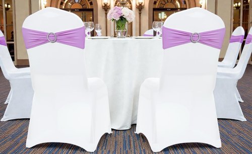 MDS Spandex Chair Sashes - Universal Fit Elastic Stretch Bands with Buckle for Weddings | Light Purple, Pack of 125