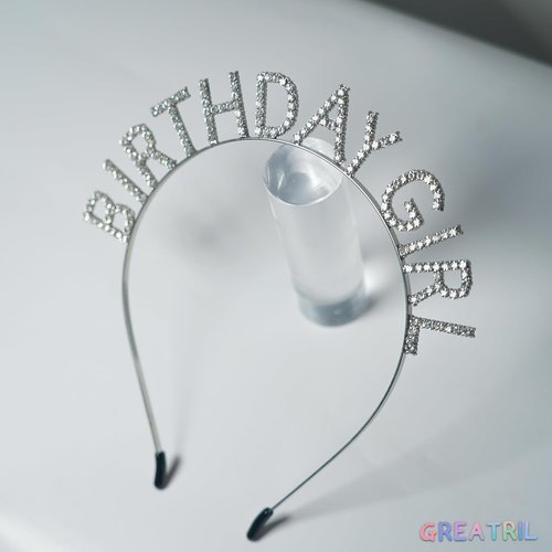 Birthday Girl Crown - Silver With Iridescent Streamers | Perfect Party Accessory