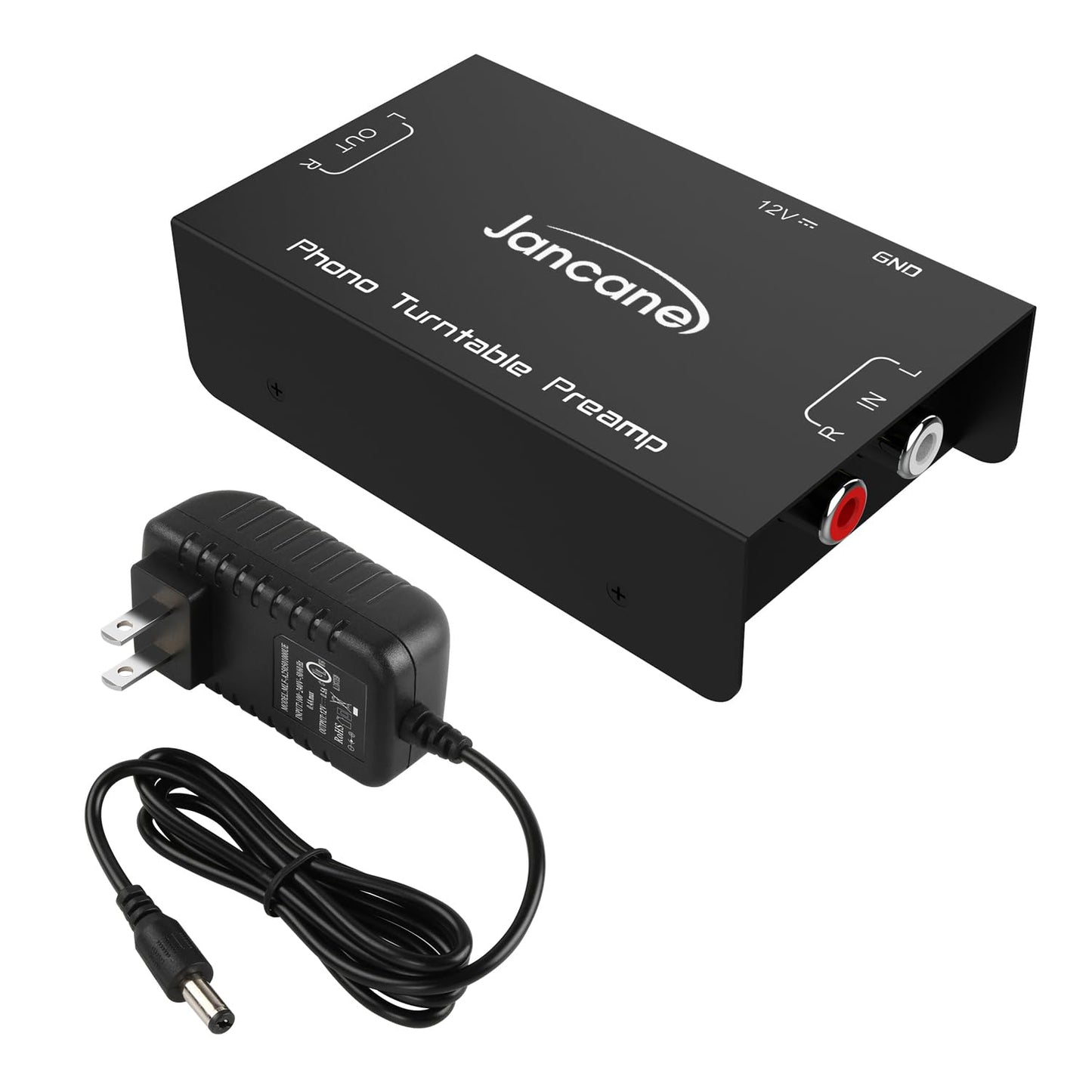 12V Phono Turntable Preamp,Low Noise Stereo Preamplifier with RCA Input/TRS Output, High-Fidelity Audio with DCAdapter