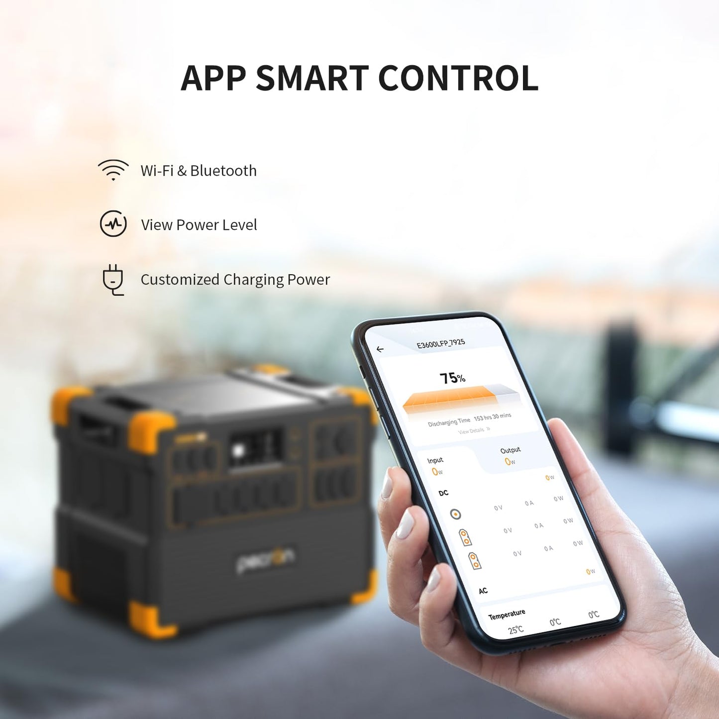 PECRON Portable Power Station 3072Wh E3600LFP, 5x3600W AC Outlets Power Station, LiFePO4 Battery Backup Expanded to 18.43kWh, Fast Charging Solar Generator for Home Use, RV, Camping, CPAP, Emergencies