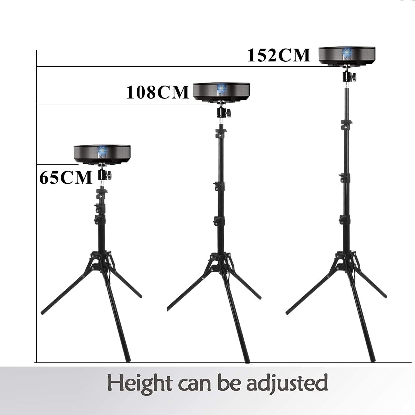 Coret 360 26-60in Mini Projector Stand, Portable Camera Holder with Rotatable Head, Adjustable Height