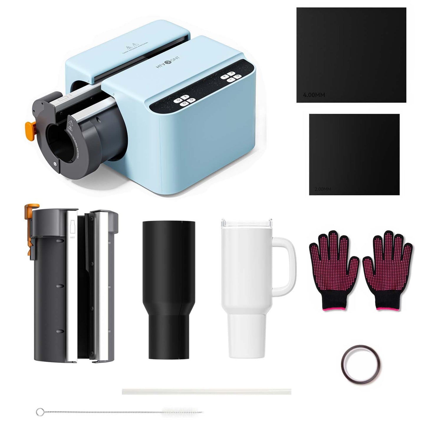 HTVRONT 2 in 1 A200 Auto Tumbler Heat Press Pro Kit - Full Cup Transfer Tumbler Press with Attachment, for 15-40oz Tumblers