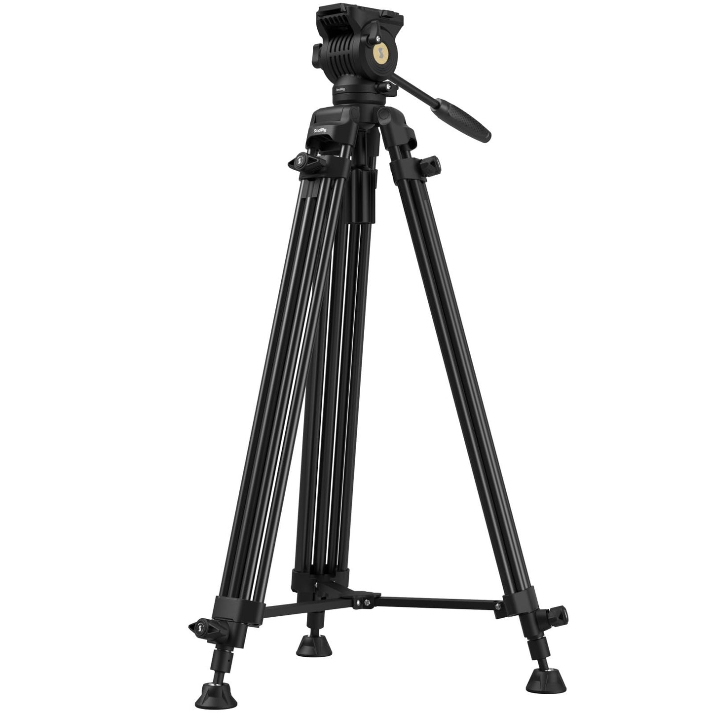 SMALLRIG 73''/186cm Heavy Duty Aluminum Alloy Video Tripod, Max Load 8kg (18lbs), Fluid Head with +85° to -78 Tilt Range, Compact Travel Tripod Weight 3.1kg(6.8lbs), Folded Height 88cm, AD-14-5440