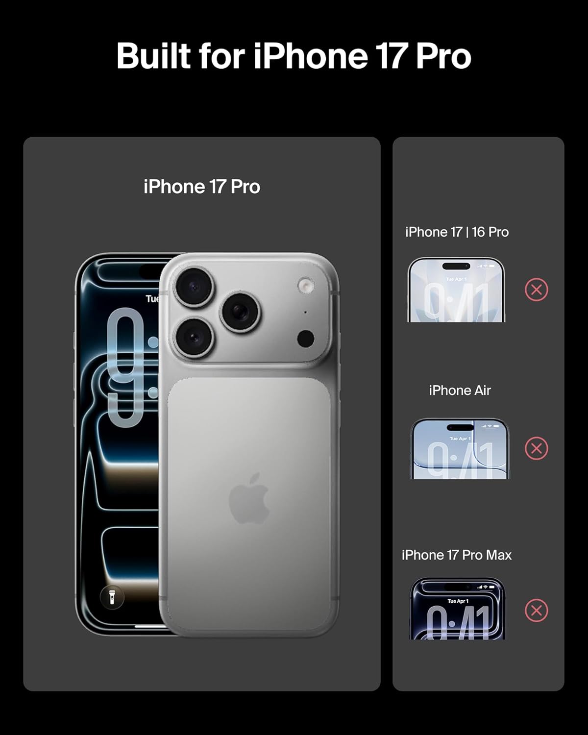 17 Belkin ScreenForce TemperedGlass Screen Protector for iPhone Pro, Scratch-Resistant Impact Protection w/Included