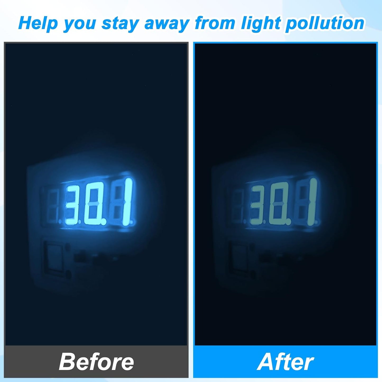 Fyntave Dimming 2 Dimming 100% (1 1 LED Light Blocking Stickers, Blackout Stickers for Electronic Light Sheets LED