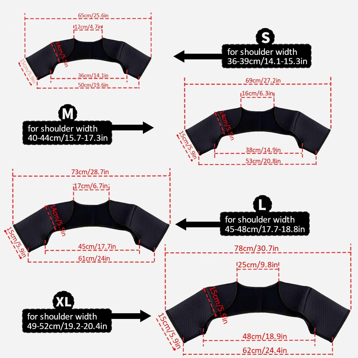 Double Shoulder Brace,Concealed Double Shoulder Brace for Sports Lovers,Comfortable and Breathable Shoulders Braces for Chronic Tendinitis Pain Relief,Outdoor Sports,Sleeping,Running (Small)