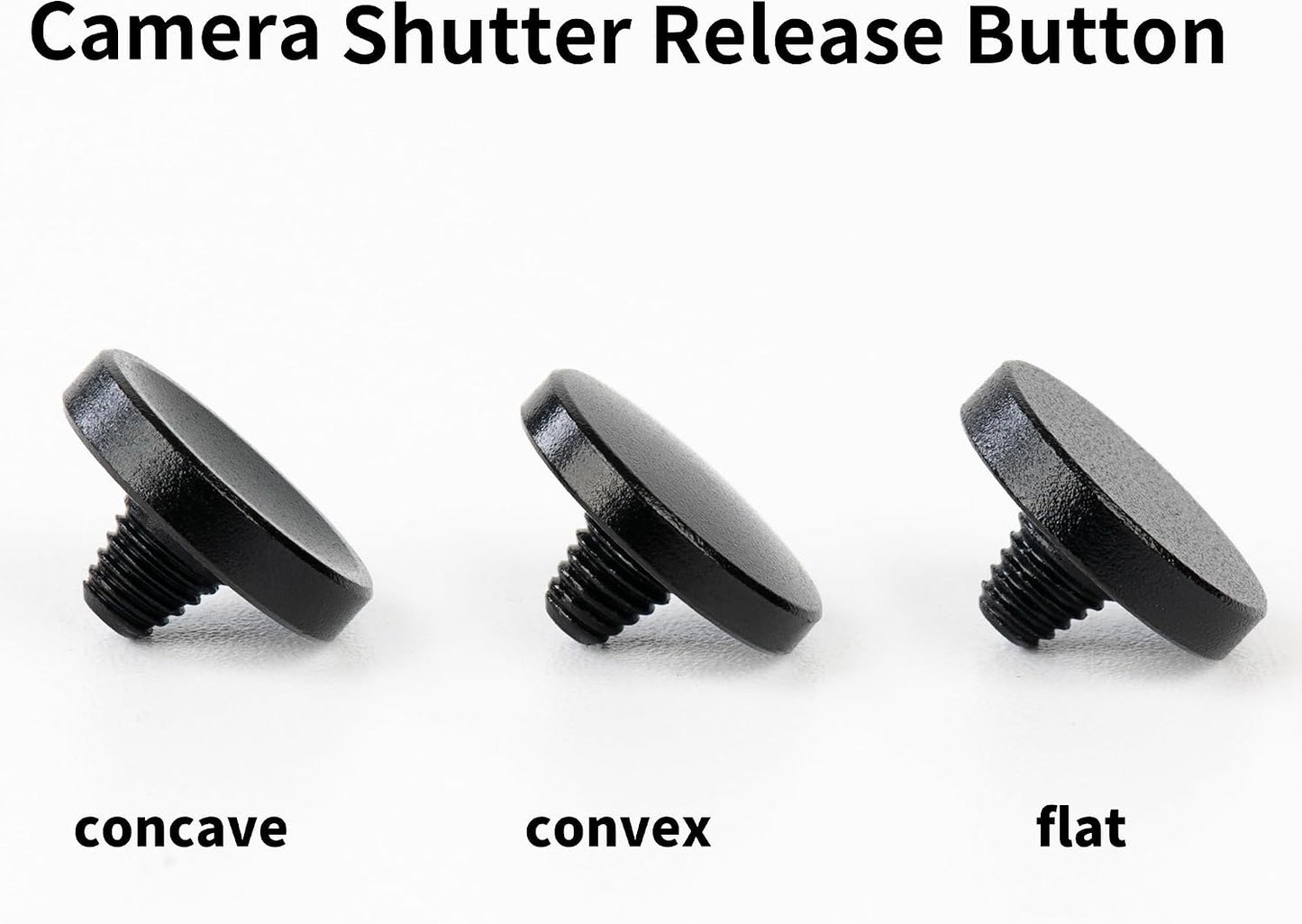 Concave*1, Convex*1, Flat*1 (3 Pack, Shutter Button, Aluminum Shutter Release Button, Compatible with Fujifilm, Canon