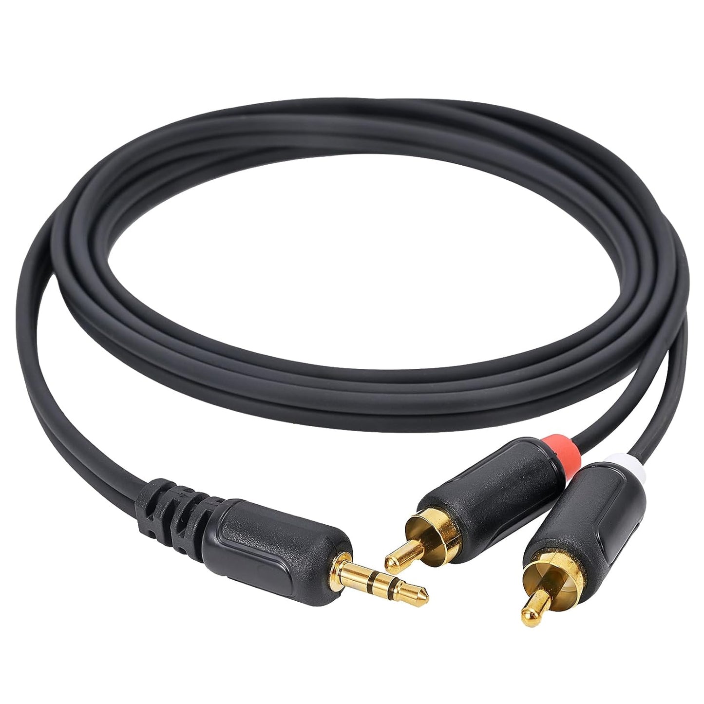 Zhaumim 59IN/5FT 2RCA RCA Cables - Stereo Jack to Plugs for Smartphone, Tablet, HDTV, DVD Player, Home Theater