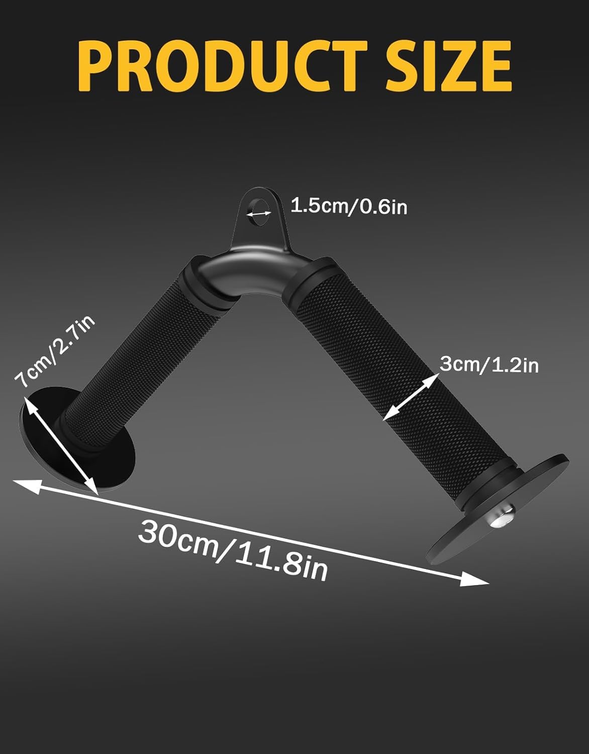 Fit4Fun Tricep V Bar Cable Attachment, Non-Slip Rubber Grip Tricep Bar for Gym Cable Machine, Tricep Pull Down Attachment for Arm Training