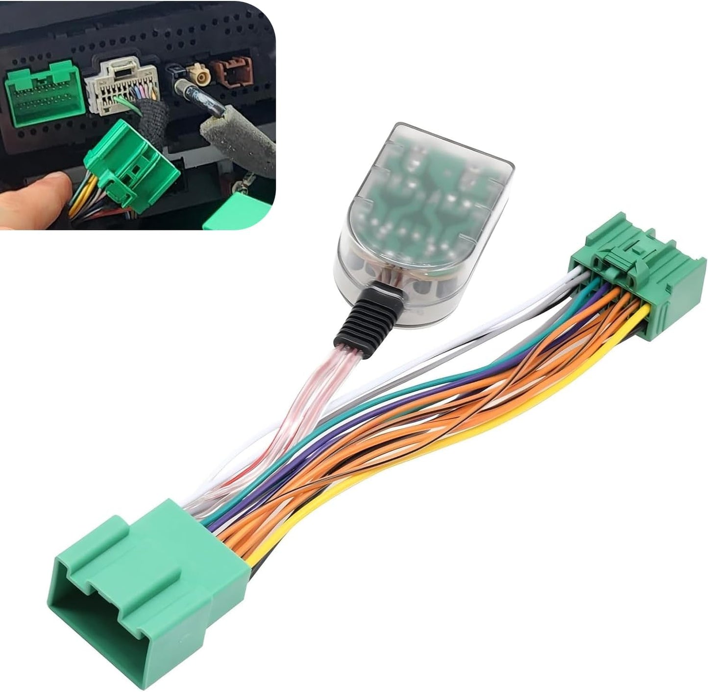 MLY 1500 2500/3500HD Add A Subwoofer Amplifier Wire Harness, Adapter & Car High/Low RCA Converter, Compatible with GM
