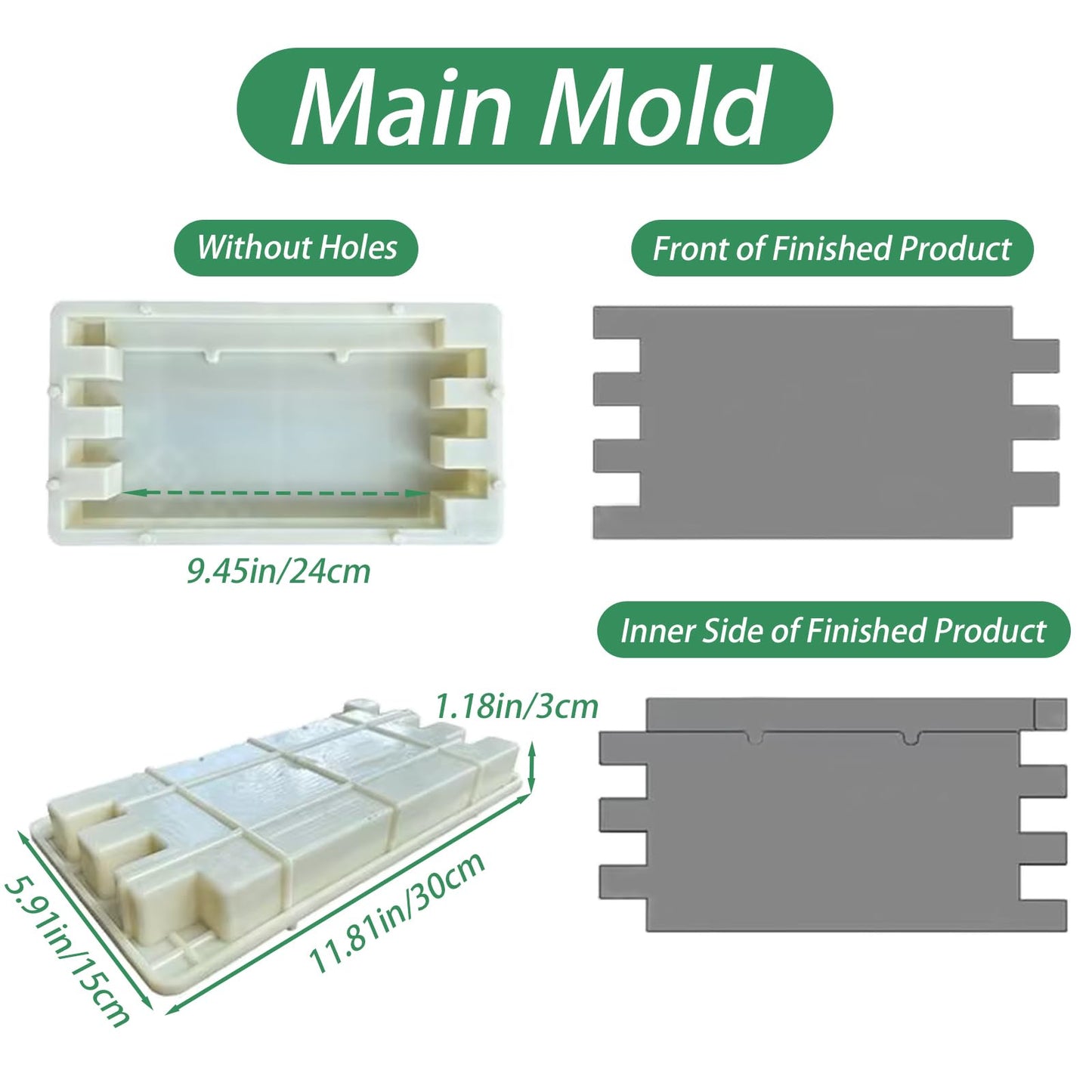 5-Piece Concrete Beehive Mold Set, Reusable ABS Beekeeping Molds for DIY Durable Cement Bee Box Mould for Beekeeping Supplies