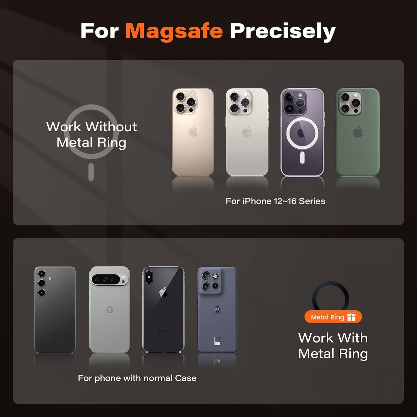 A2C N54 17 16 15 14 13 12 All-Metal Gym Magnetic Phone Holder for MagSafe,High-End Workout Essentials for Men
