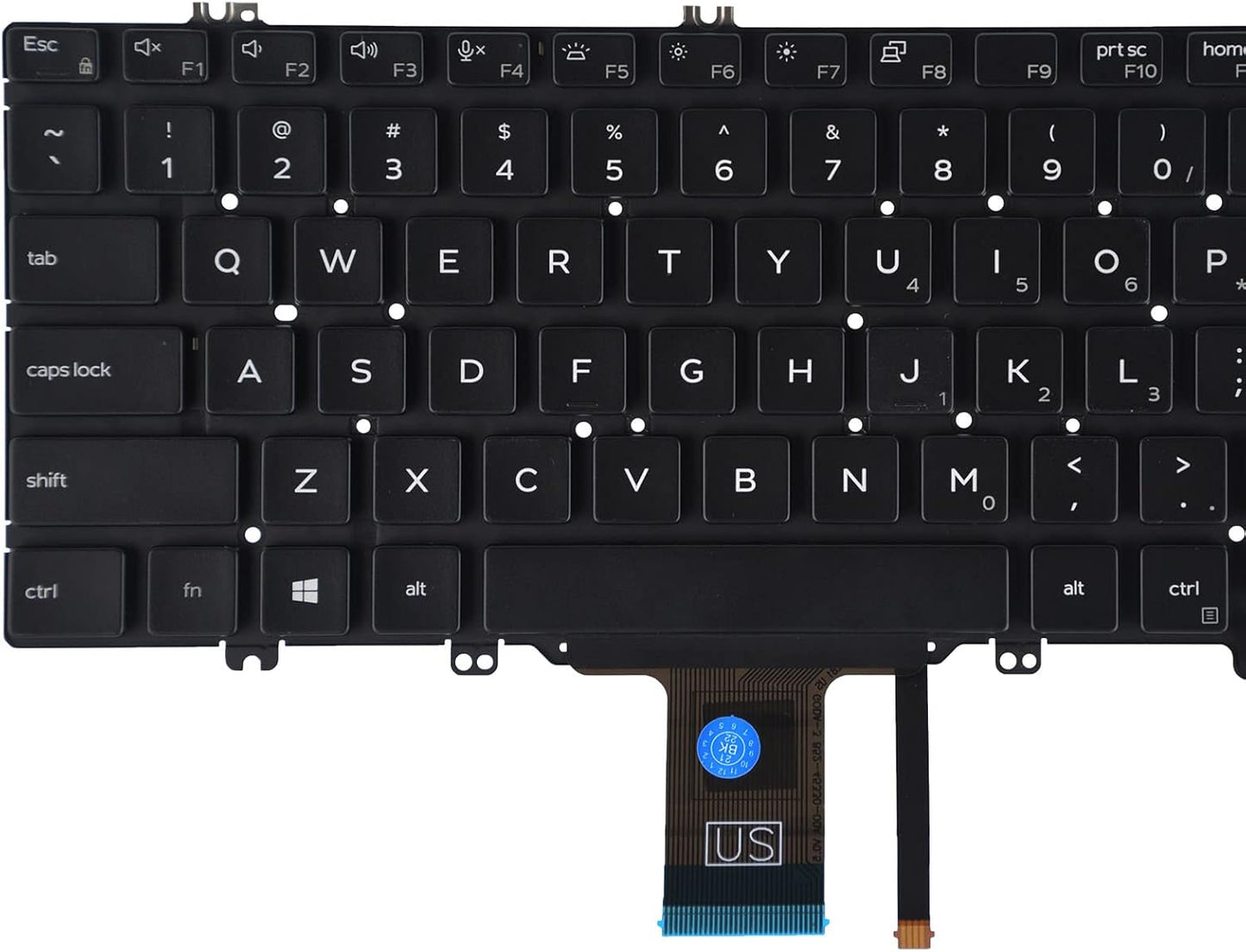 SUNMALL 3300 5300, 5300 2-in-1, 5310,5310 2-in-1, 7200 7300 E5300 E7300, Replacement Keyboard Compatible with Dell