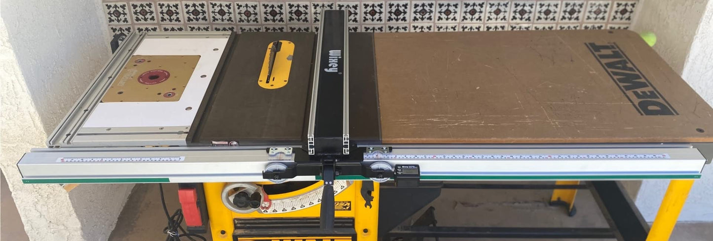 Wixey Professional Table Saw Fence System - Precision Rip Fence Upgrade for Table Saws - Heavy-Duty Aluminum Rail & Steel Fence w/Micro-Adjust Feature – 36” Rip Capacity for Woodworking