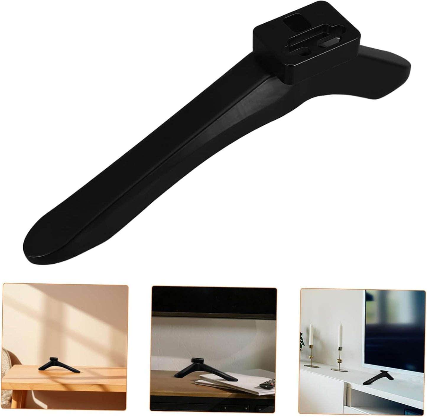 Mobestech 1pair Adjustable Tv Stand Base Legs Tabletop Pedestal Bracket for Various Monitor Easy to Install