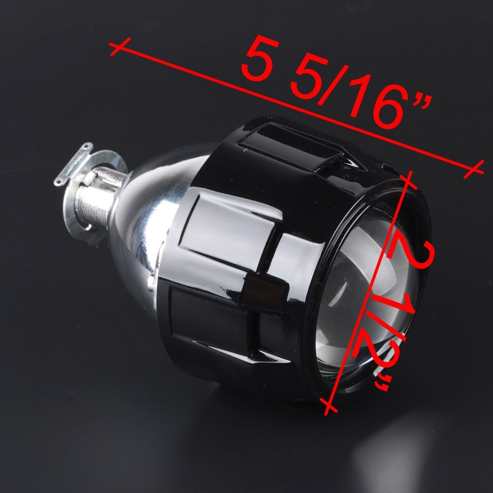H4 H7 H11 9005 9006 9007 H13 1 Black1 Compatible with Frontlight Pair of Mini Bi-xenon Projector Lens Low High Beams