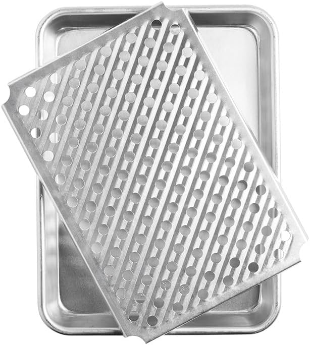 Nordic Ware Naturals Quarter Sheet Pan - Versatile Oven & Cooling Rack Combo | Perfect for Baking