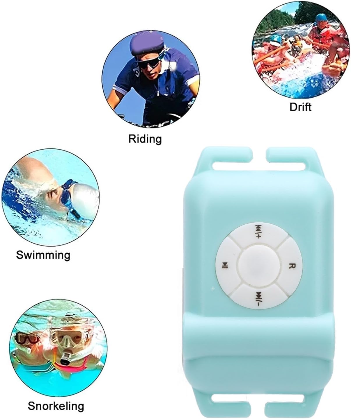 Zopsc MP3 8GB, Swimming MP3 Player with Headphones, Waterproof, for and Running, Supports and WMA Music Playback
