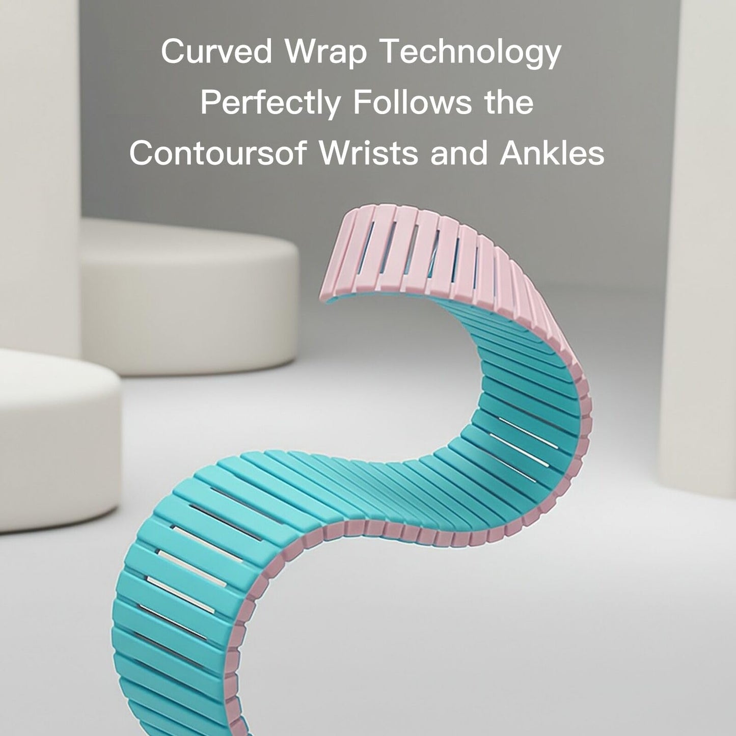 Magnetic Ankle Wrist Weights for Women, 1LB Each (2 Packs) - Arc Wrap Design for Secure Fit, Breathable & Skin-Friendly for Walking, Yoga, Pilates, Home Workouts - Enhanced Comfort, No Slip, Stackable